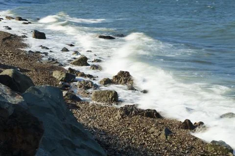 Tidal bore view Stock Photos