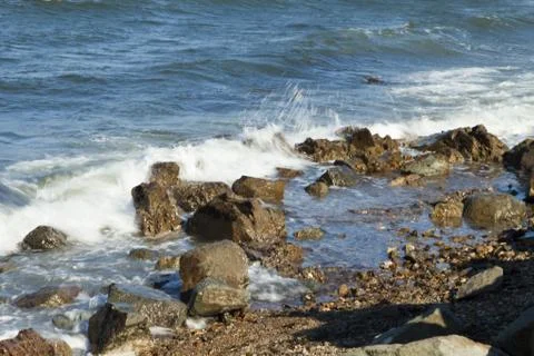 Tidal bore view Stock Photos