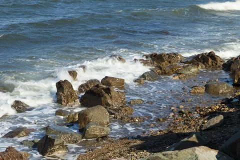 Tidal bore view Stock Photos