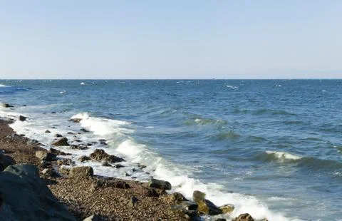 Tidal bore view Stock Photos
