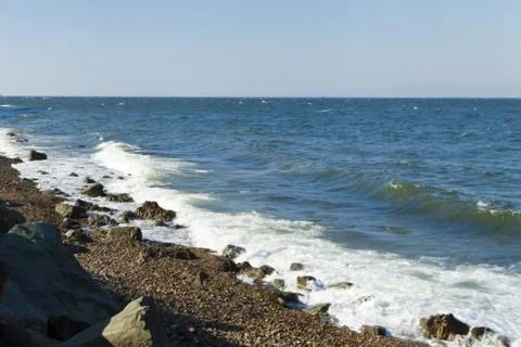 Tidal bore view Stock Photos