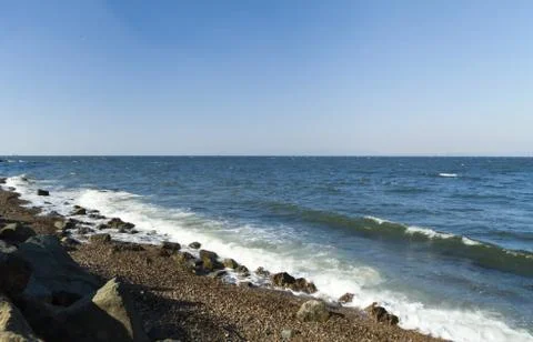 Tidal bore view Stock Photos