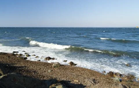 Tidal bore view Stock Photos