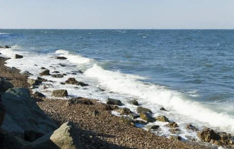 Tidal bore view Stock Photos
