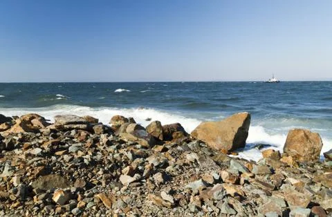 Tidal bore view Stock Photos