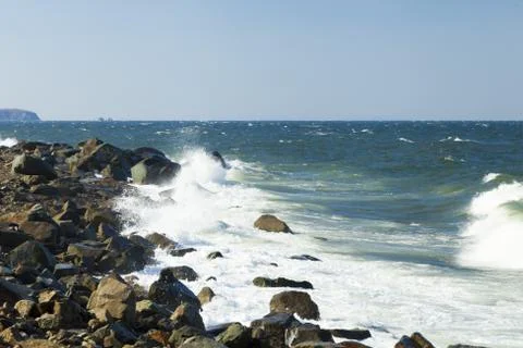 Tidal bore view Stock Photos