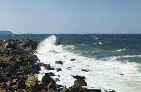 Tidal bore view Stock Photos