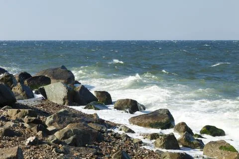 Tidal bore view Stock Photos