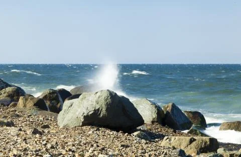 Tidal bore view Stock Photos