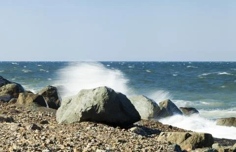 Tidal bore view Stock Photos