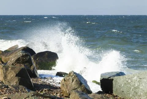 Tidal bore view Stock Photos