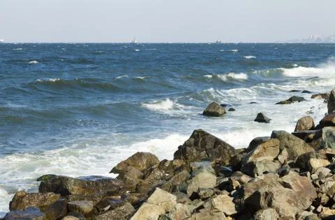 Tidal bore view Stock Photos