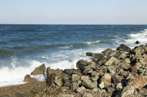Tidal bore view Stock Photos