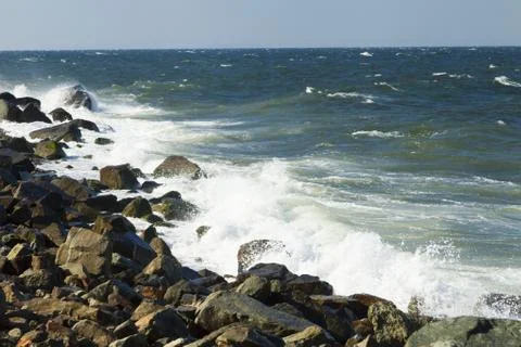 Tidal bore view Stock Photos