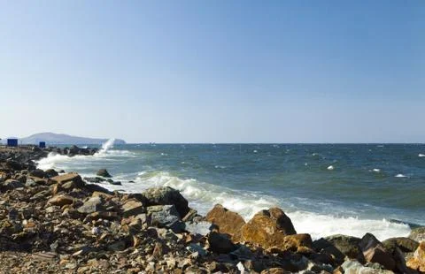 Tidal bore view Stock Photos