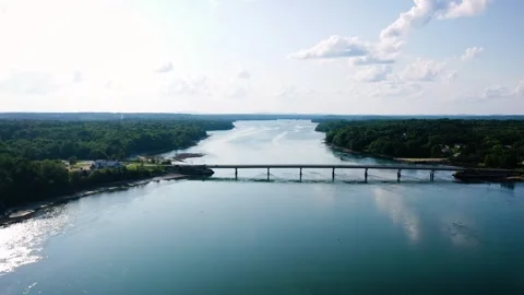 Tidal Falls Bridge Video stock 243912268