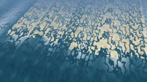 Tidal flat creek network drainage pattern estuary mudflat coastal Stock Footage 342219687