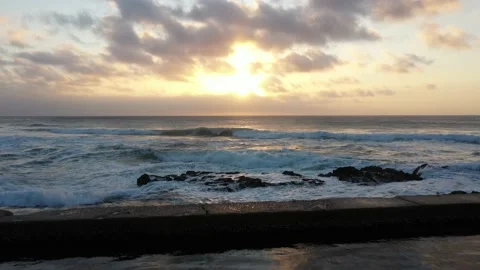 Tidal pool flyover Stock Footage 139194997