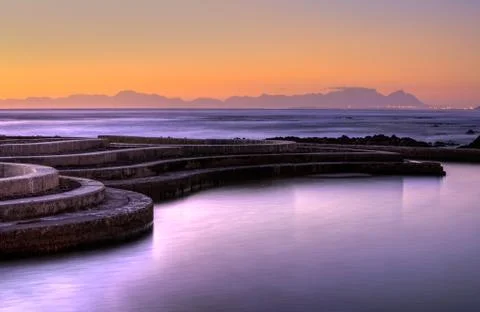 Tidal pool round Stock Photos