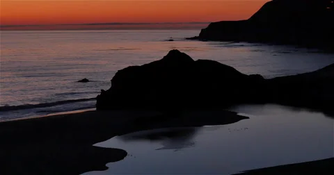 Tidal Pool Tilt at Big Sur, CA Stock Footage 43721633