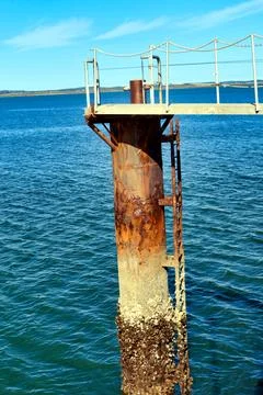 Tidal Step Gauge. Foto stock