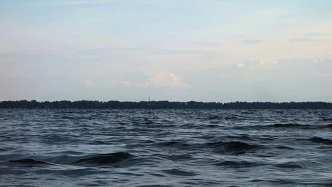 Tidal waves on the surface Stock Footage 112502921