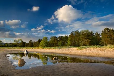 Tide at the beach Stock Photos