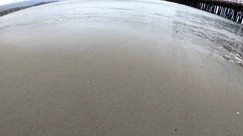 Tide coming in on beach Stock Footage 91663683