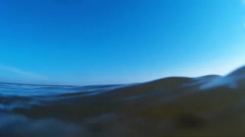 Tide of the North Sea dipping camera into sea.  Stock Footage 68521397