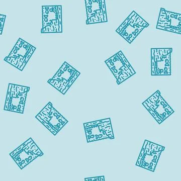 Tide pool ecosystem world ocean line vector seamless pattern 스톡 일러스트