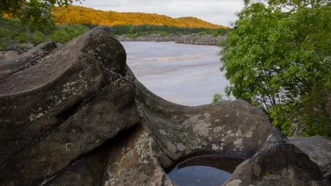 Tide Pool at Great Falls Stock Footage 101262496