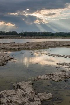 Tide Pools and God Rays Fotos Stock