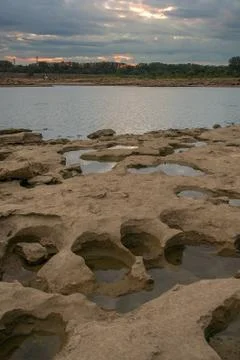 Tide Pools and Sunset Fotos Stock