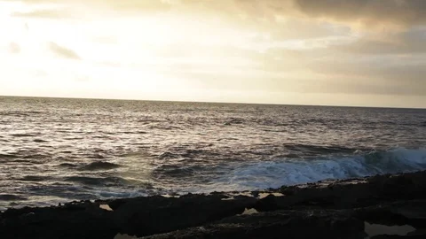 Tide Pools At Sunset Stock Footage 104809405
