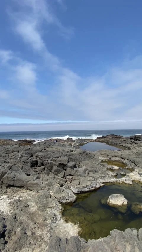 Tide Pools at Thor's Well Stock Footage 281677810