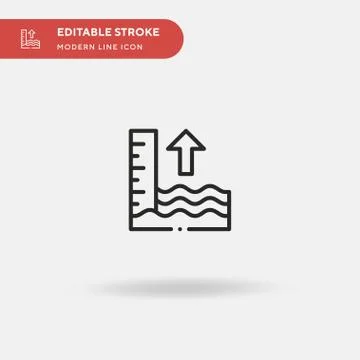 Tide Simple vector icon. Illustration symbol design template for web mobile U Stock Illustration