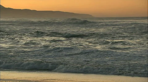 Tide at Sunset Stock Footage 37709568