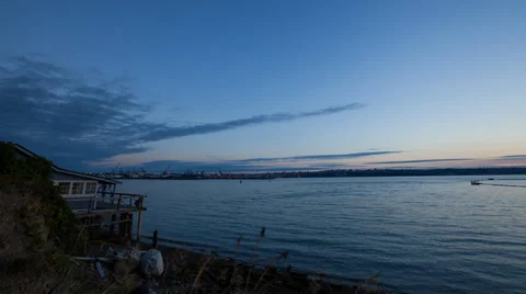 Tideflats Sunset Timelapse Stock Footage 33308013