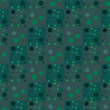 Tidewater green geometric pattern of small, large circles. Tidewater green Stock Illustration