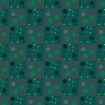 Tidewater green geometric pattern of small, large circles. Tidewater green Stock Illustration