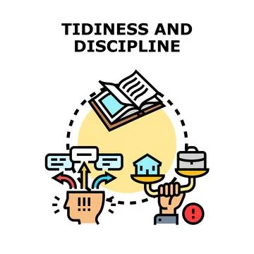 Tidiness and discipline concept finding life balance Stock Illustration