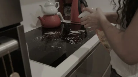 Tidying Up Kitchen Stock Footage 102688357