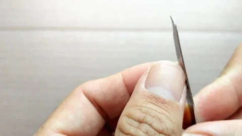 Tidying up nails Stock Footage 327769117