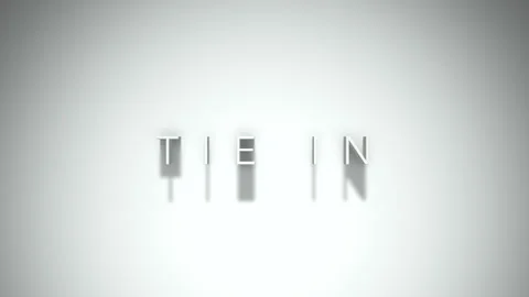 Tie in 3D title animation with shadows on a white background Stock Footage 297798327