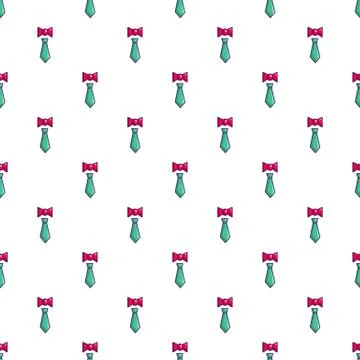 Tie and bow tie pattern Stock Illustration