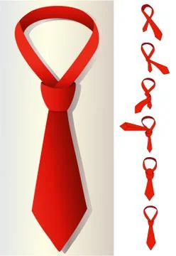 Tie and knot instructions Stockillustratie