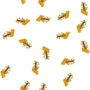 Tie boss accessory isometric icon seamless pattern Stock Illustration