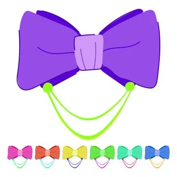 Tie bow ties men vector cartoon graphic Stock Illustration