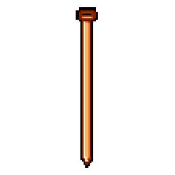 Tie cable ties pixel art vector illustration Stock Illustration