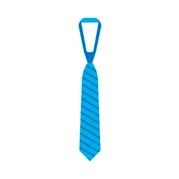 Tie clothing vector accessory element businessman. Flat silk blue necktie sim Ilustración de archivo